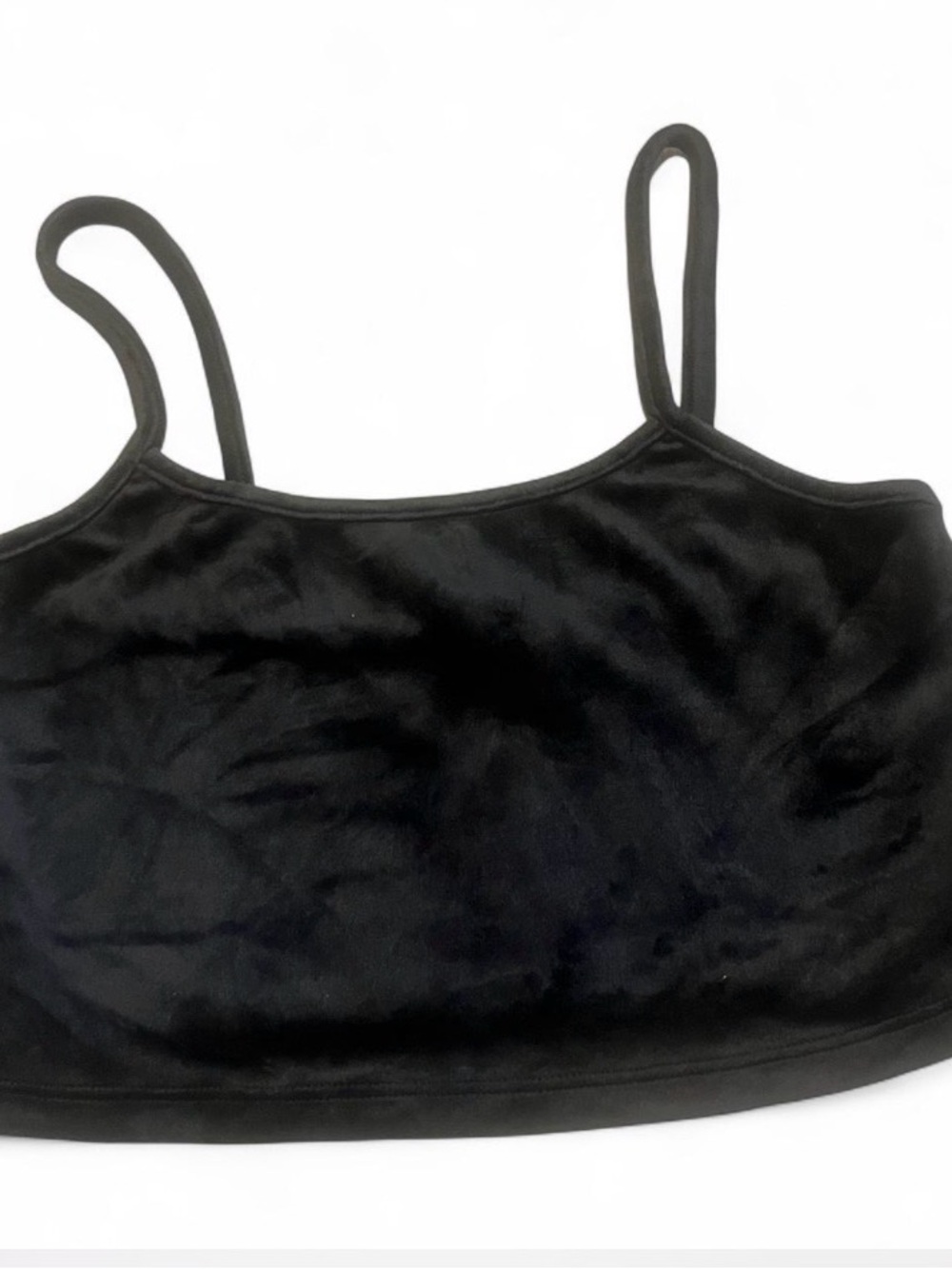 Divided‎ Black Velvet Tank Top